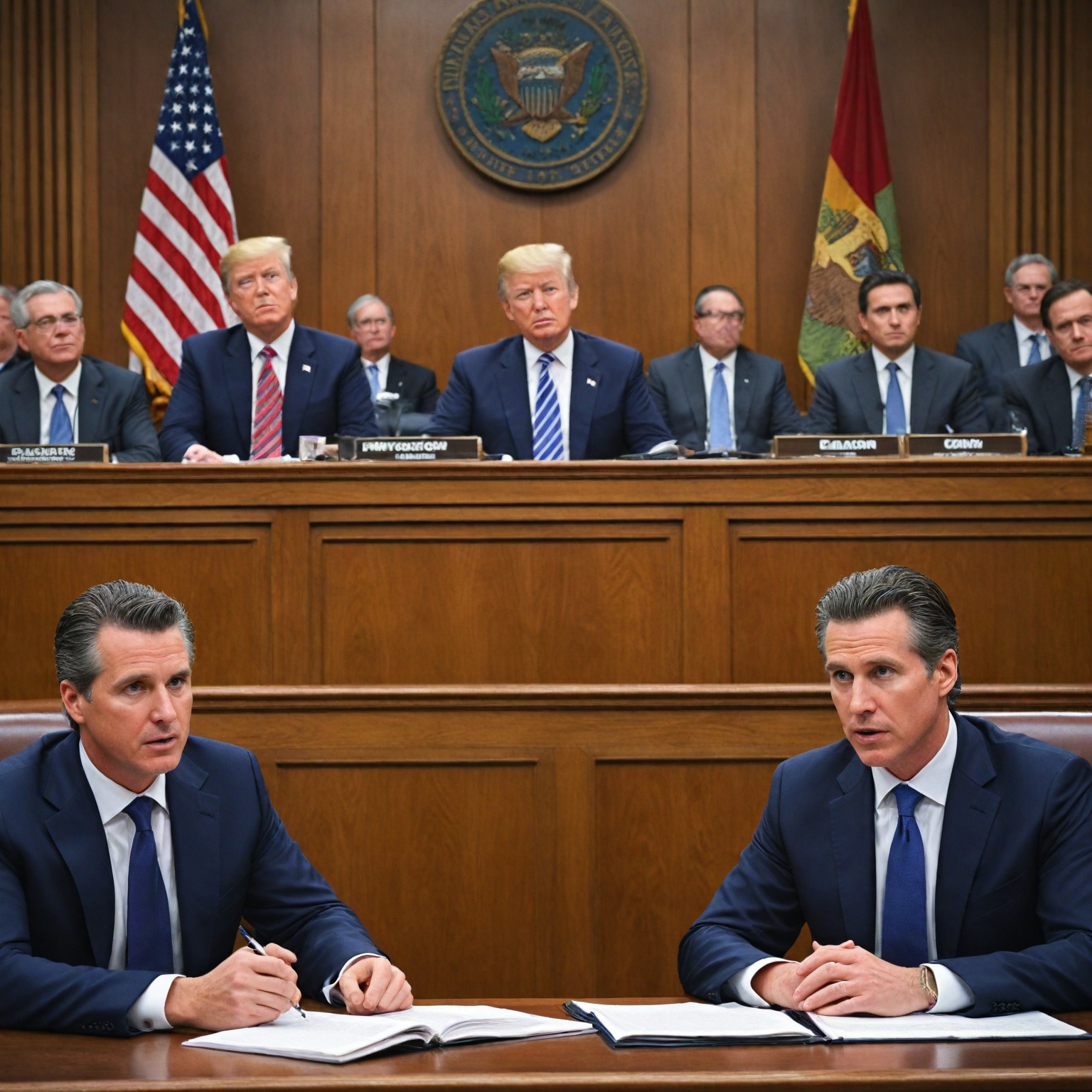 "Legal Battle Unleashed: Newsom Takes Trump Administration to Court Over Tariffs, Igniting Trade Conflict; WTO Anticipates 0.2% Drop in Global Trade"