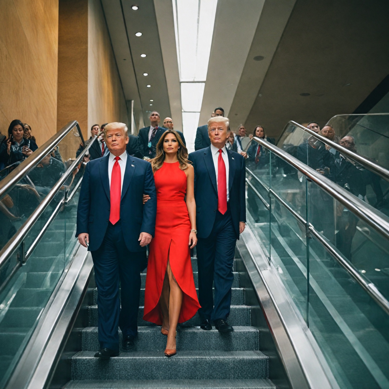 Trump Allegedly Blames Sabotage at the U.N. from the Comfort of an Escalator, Teleprompter, and Microphone!