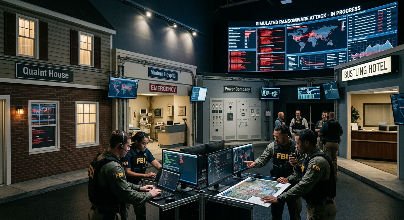 Inside the FBI’s Innovative Replica Town: A Cutting-Edge Setup for Simulating Cyberattacks